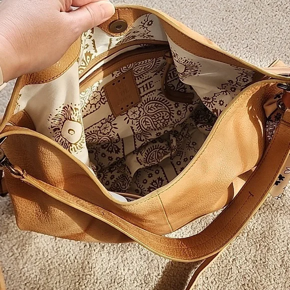 We The Free Sabine Slouchy Bag Washed Toffee Color - Picture 9 of 11
